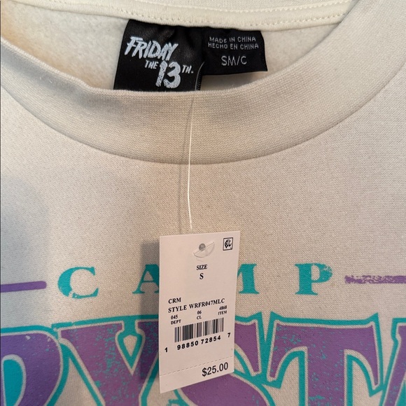 Crystal Lake Graphic Crewneck Sweater - Cream - Picture 2 of 5